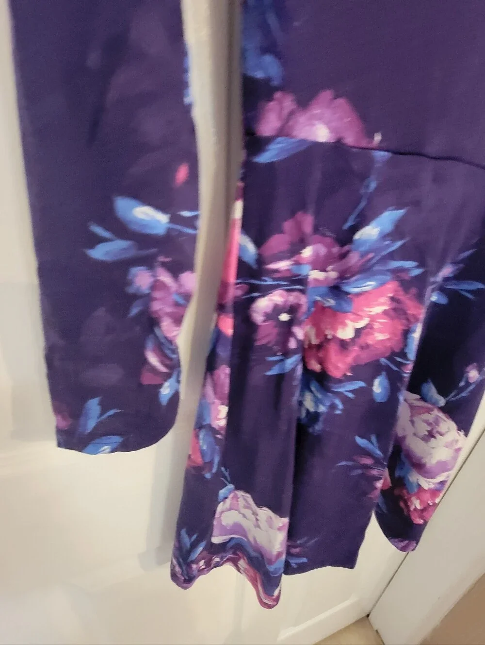 Children’s Place Girls 10/12 Purple Floral Long Sleeve Dress